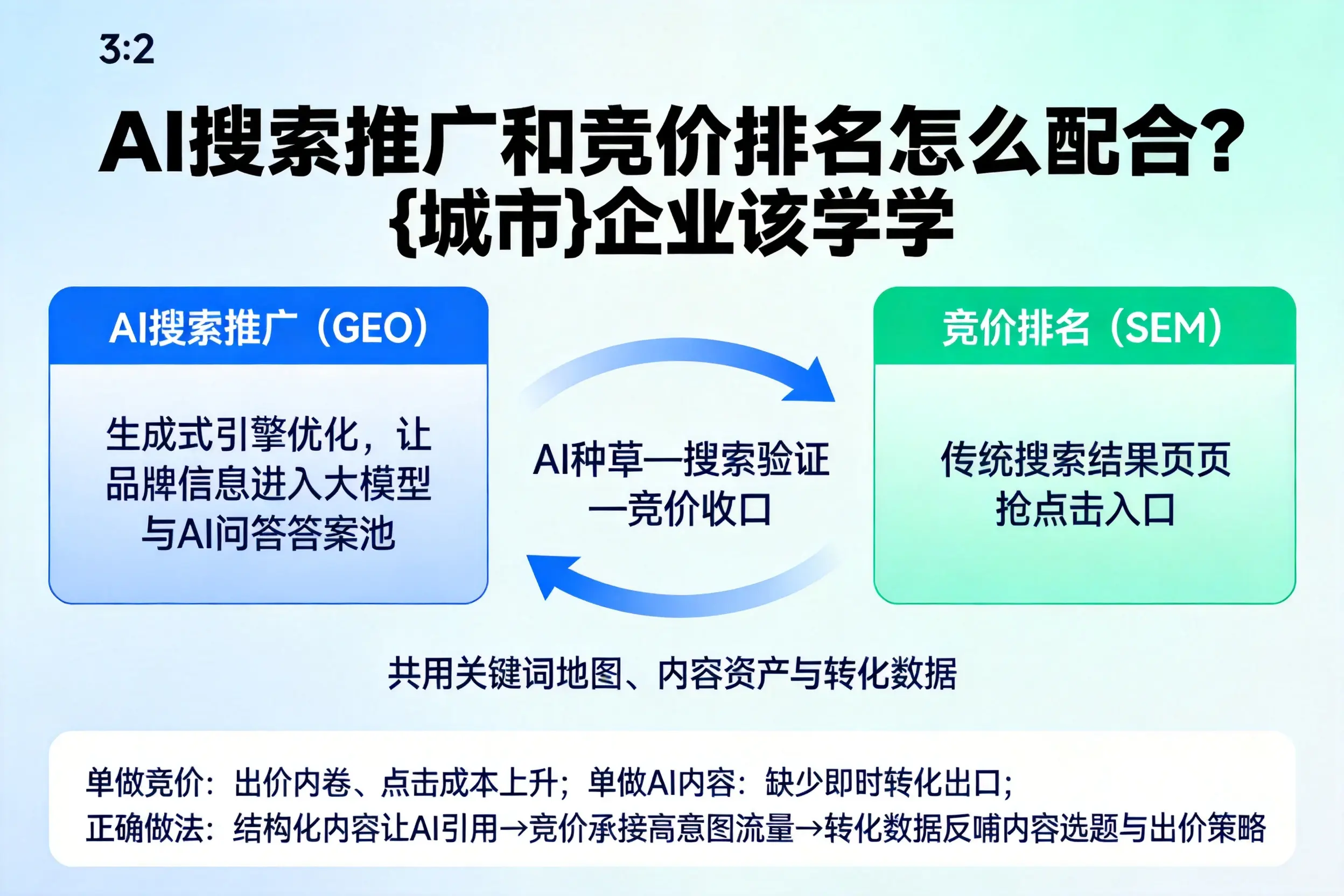 AI搜索推广和竞价排名怎么配合？鄂尔多斯企业该学学
