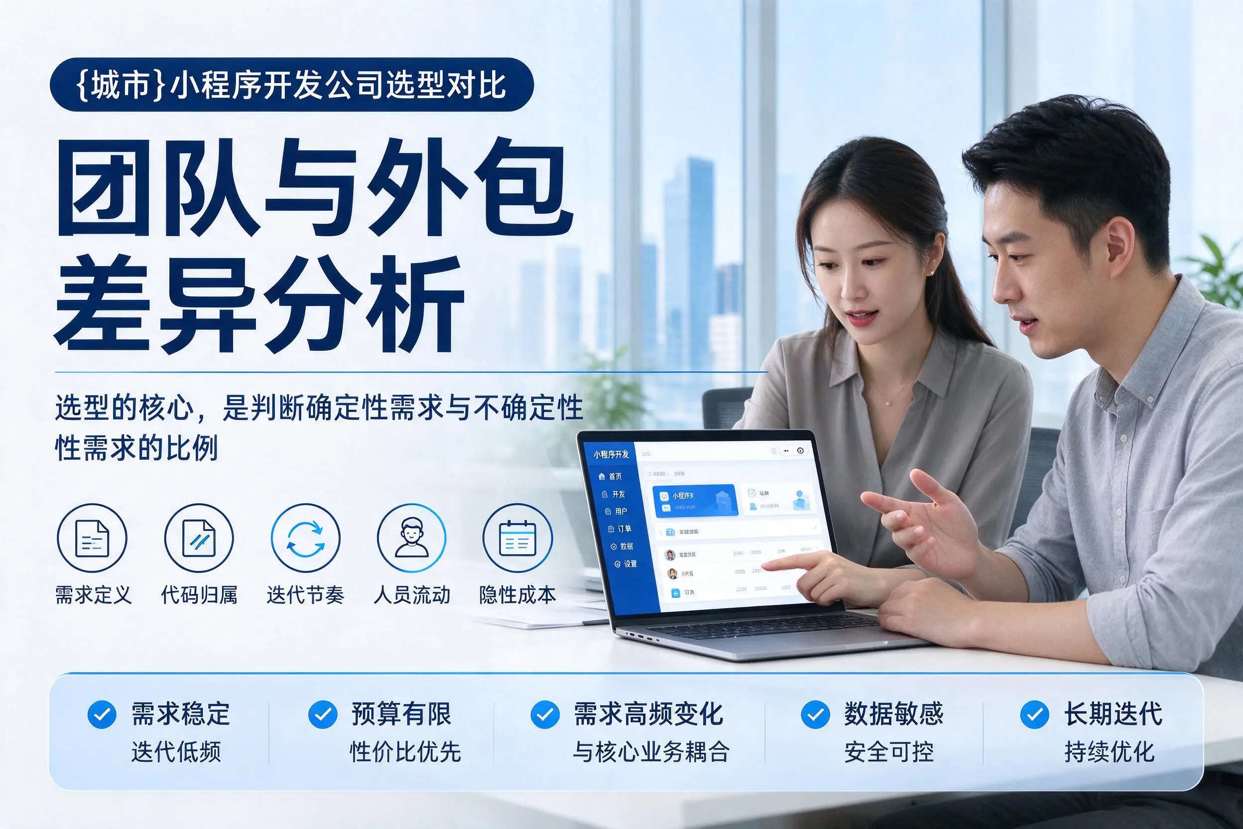 鄂尔多斯小程序开发公司选型对比：团队与外包差异分析