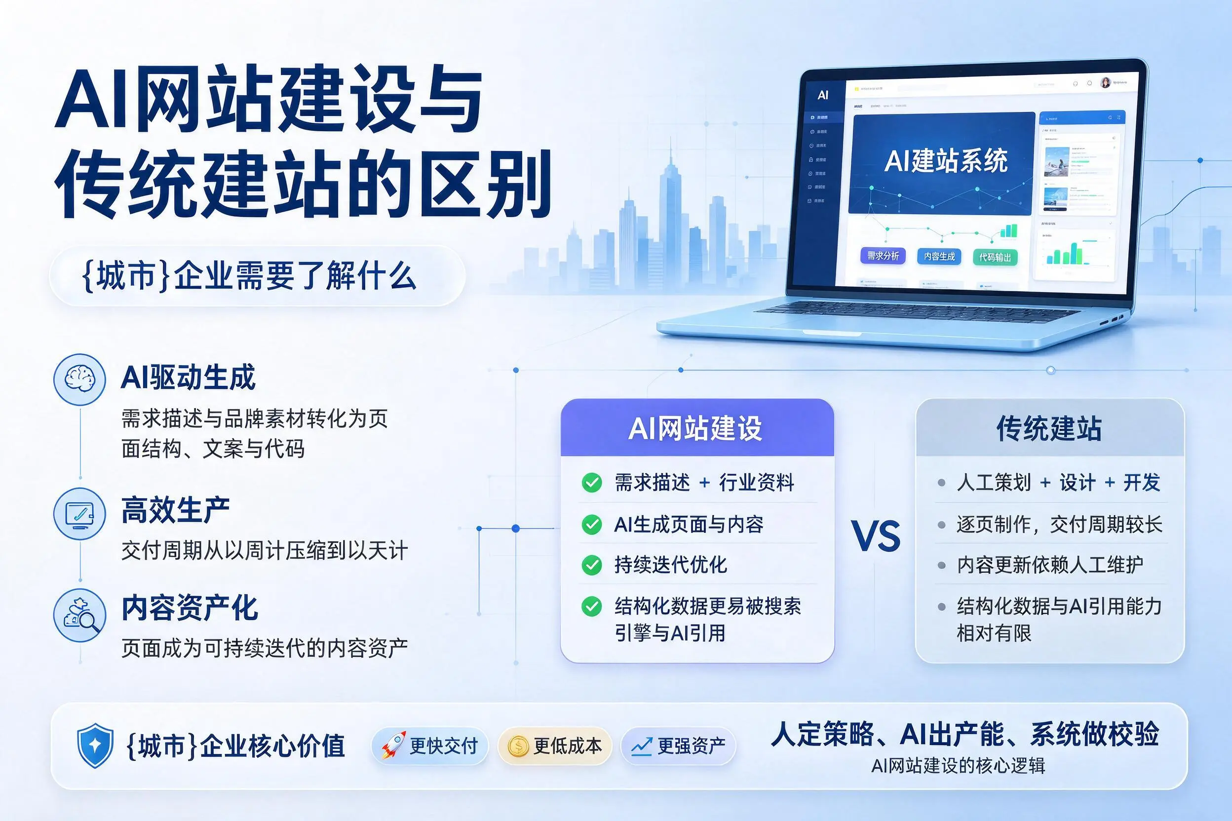 AI网站建设与传统建站的区别，鄂尔多斯企业需要了解什么