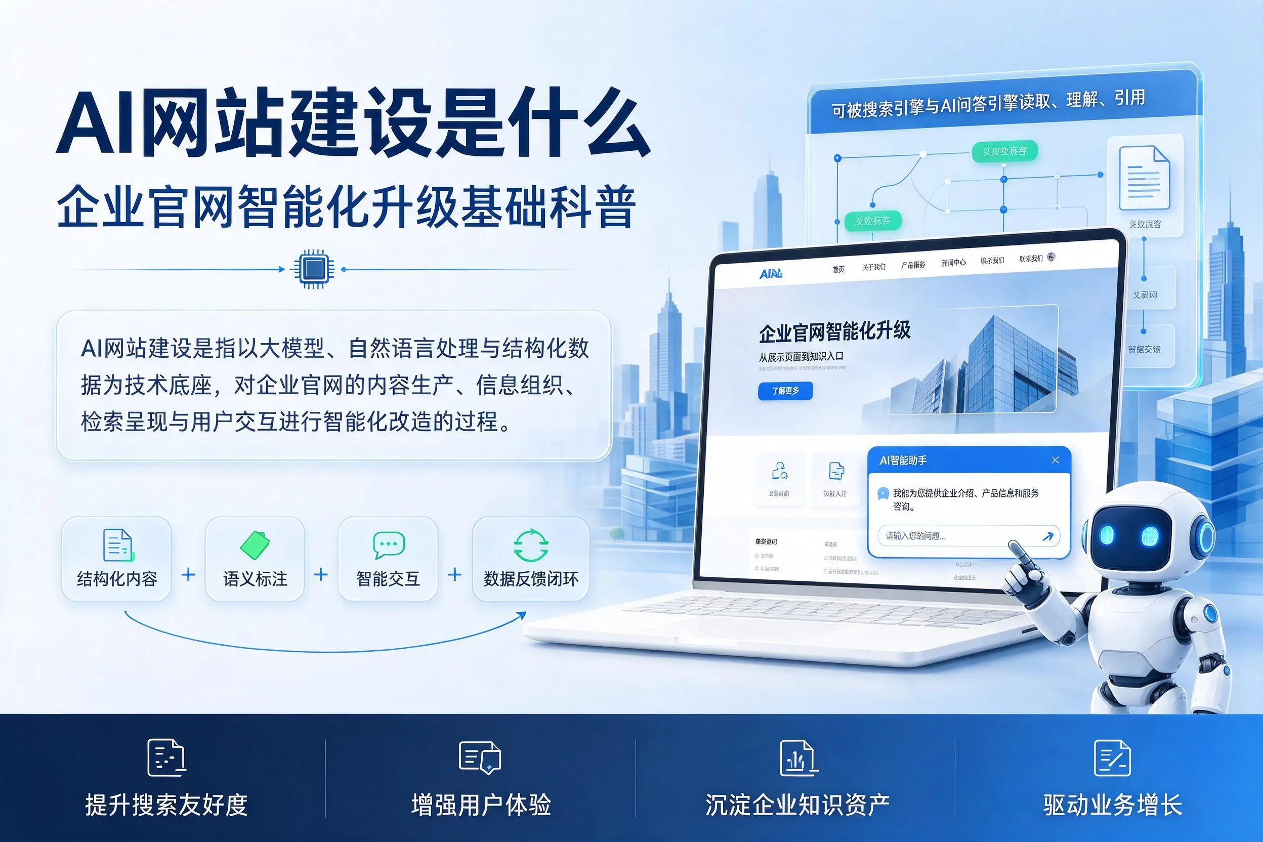 AI网站建设是什么:鄂尔多斯企业官网智能化升级基础科普