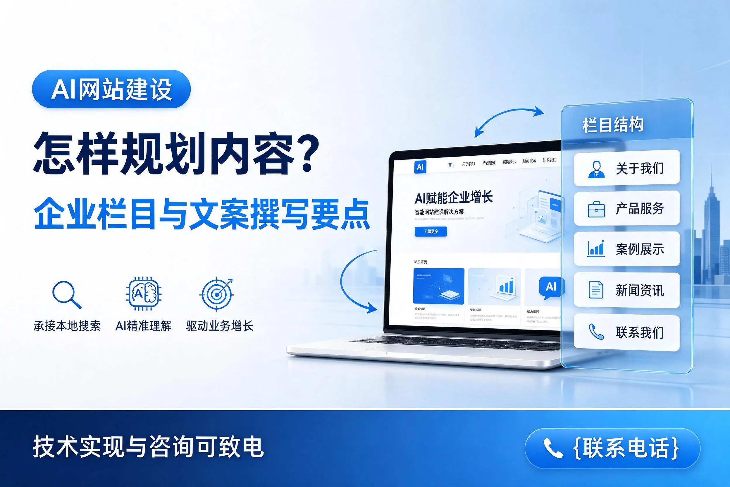 AI网站建设怎样规划内容?鄂尔多斯企业栏目与文案撰写要点