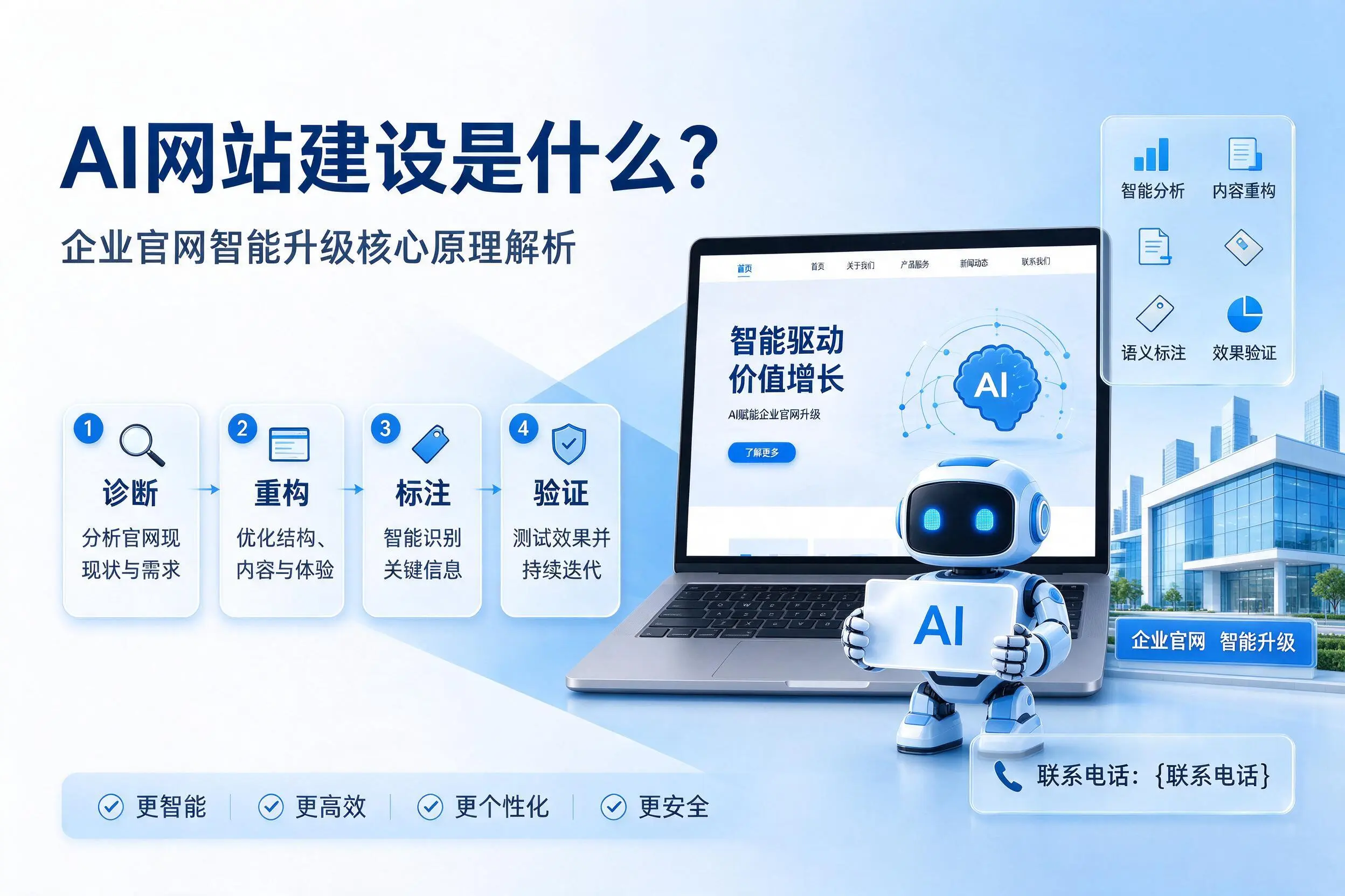 AI网站建设是什么?鄂尔多斯企业官网智能升级核心原理解析