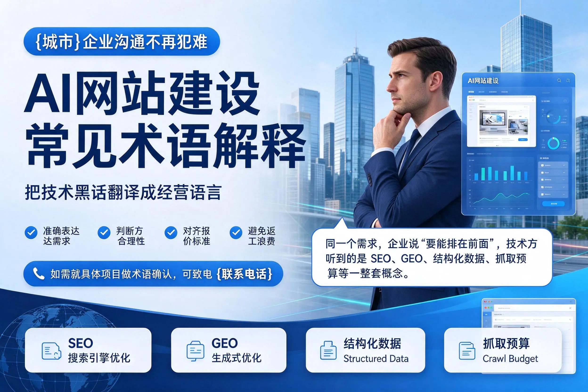 AI网站建设常见术语解释,鄂尔多斯企业沟通不再犯难