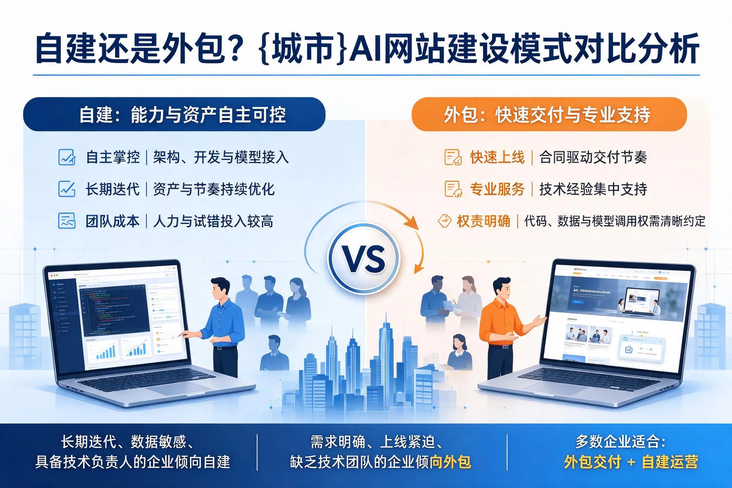 自建还是外包？鄂尔多斯AI网站建设模式对比分析