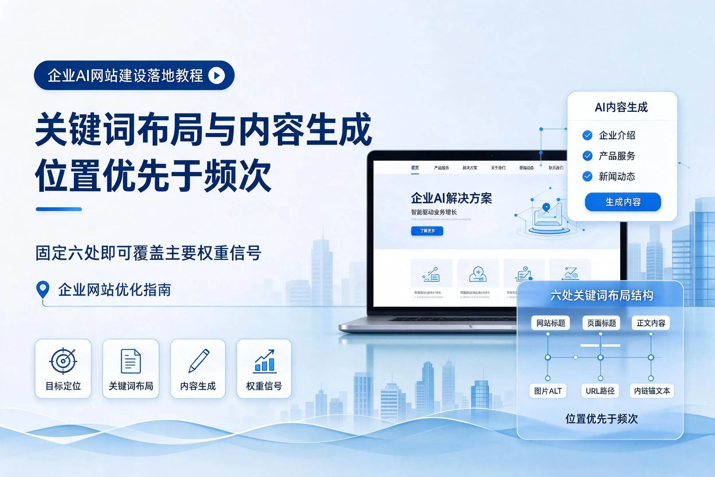 鄂尔多斯企业AI网站建设落地教程:关键词布局与内容生成