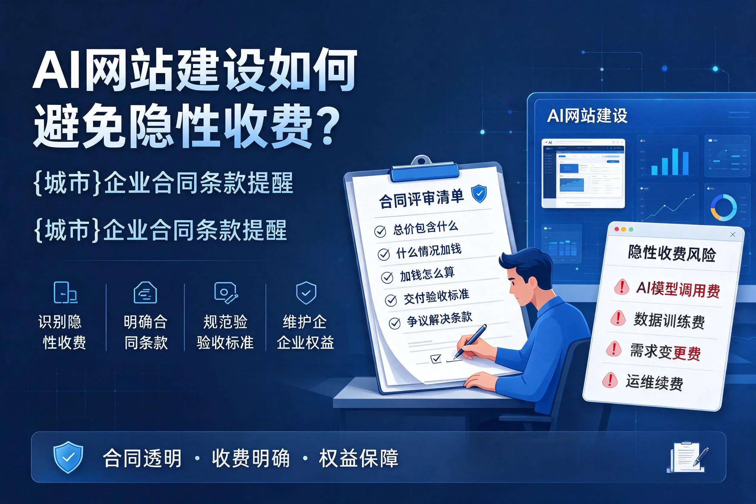 AI网站建设如何避免隐性收费？鄂尔多斯企业合同条款提醒